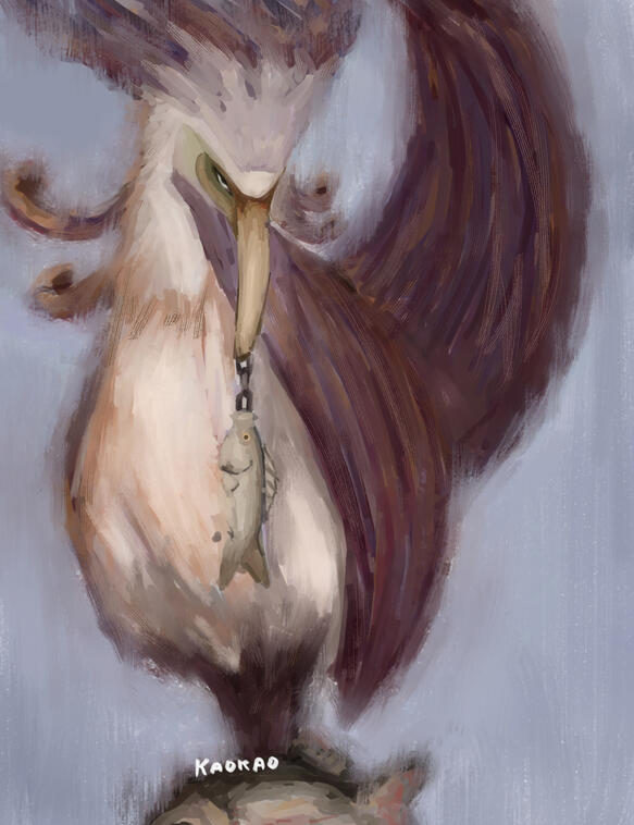 Colored Fierce Bird